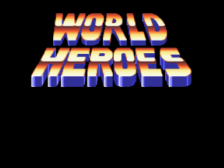 World Heroes title screen for Super Nintendo